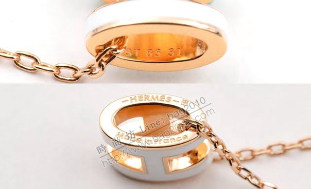 Hermes首飾品 愛馬仕高品質女款項鏈 Hermes琺瑯H項鏈  zgh1549